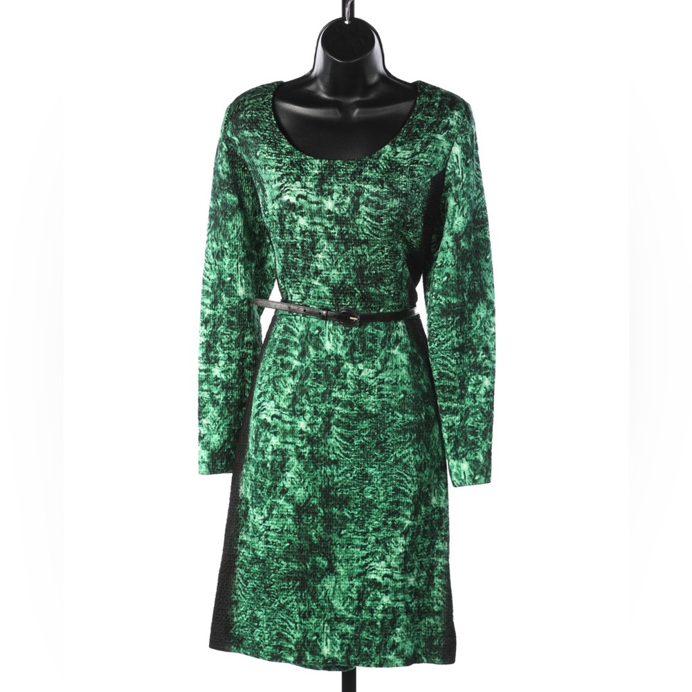 Oscar De La Renta Tie Dye Long Sleeve Dress NWT